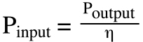 Input Power Equation